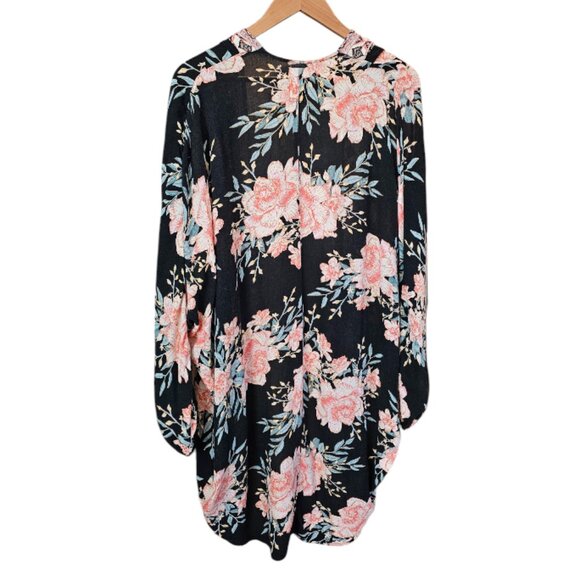 Billabong M/L Kimono Wrap Long Sleeve Floral - Picture 3 of 7